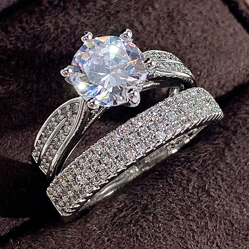 Women's & Men's Retro Couple Luxury Wedding Combined Simple Rings