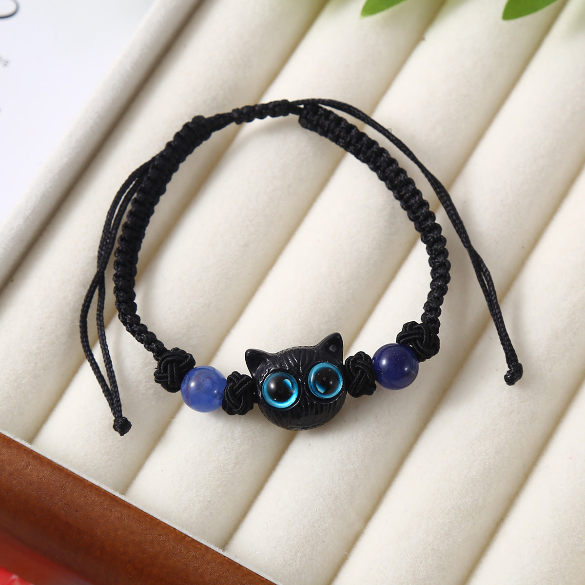 Cheese Black Sesame Kitty Cat White Bracelets