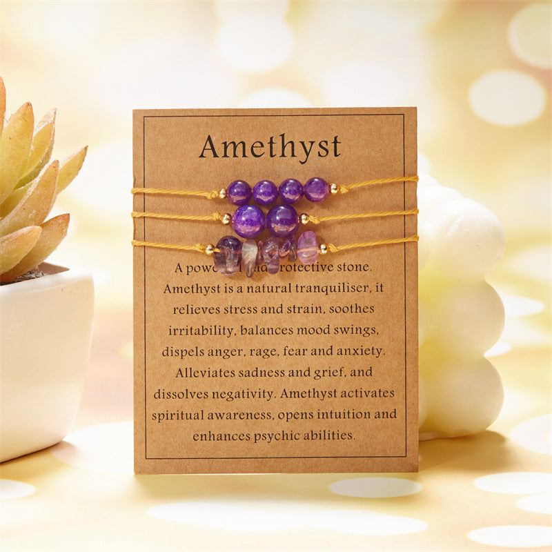 Stone Beaded Suit Citrine Irregular Gravel Bracelets