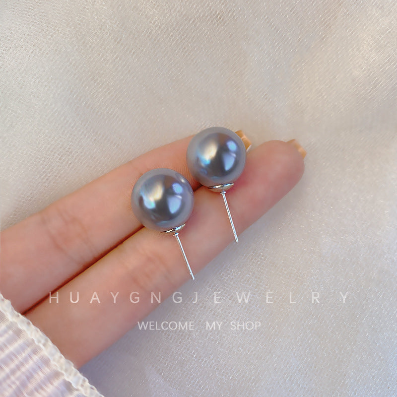 Women's Sier Needle Korean Style French Petite Retro Graceful Imitation Earrings