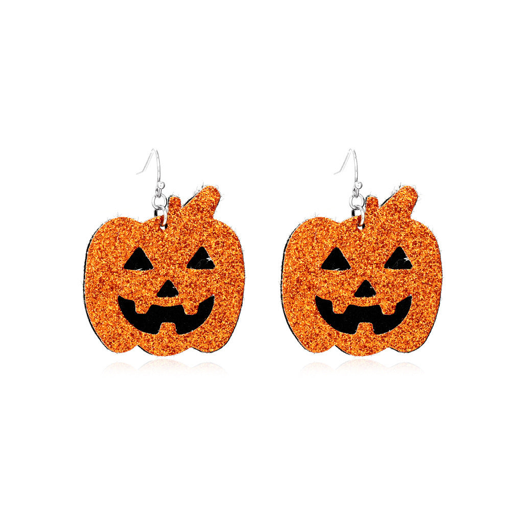 Alloy Funny Fun Ghost Pumpkin Spider Earrings