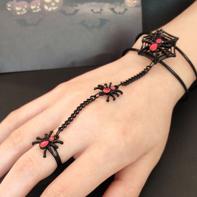 Personality Dark Punk Retro Diamonds Spider Bracelets
