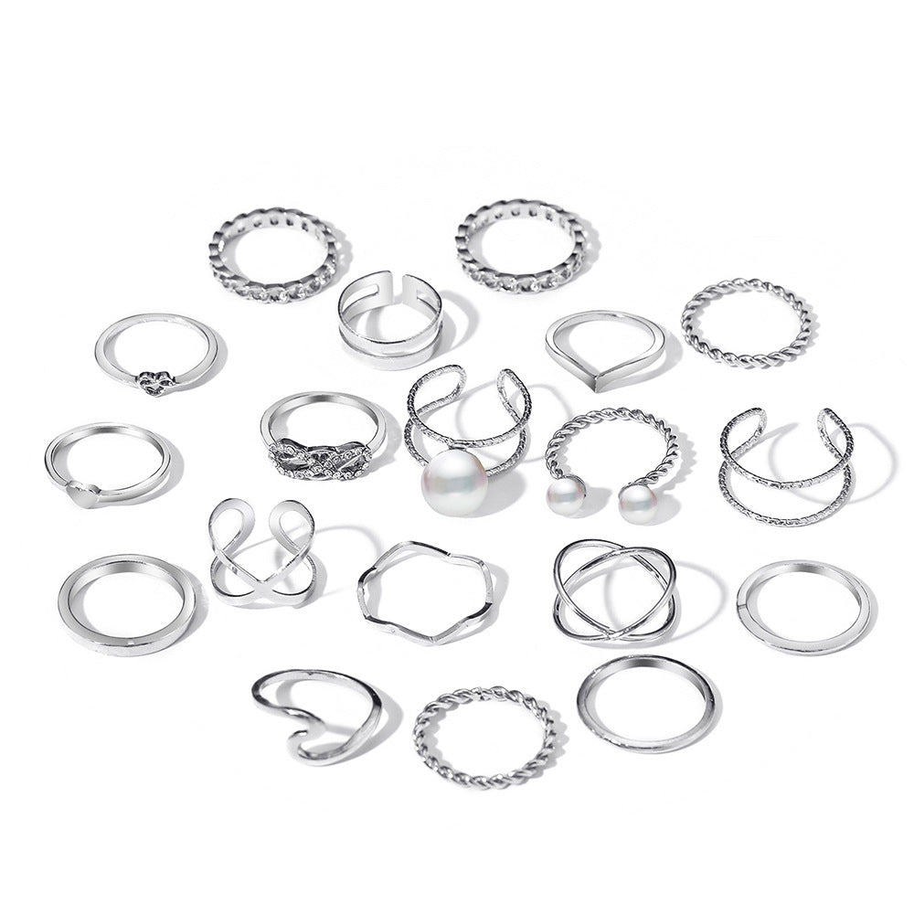 Sier Knuckle Set Cold Style Alloy Rings