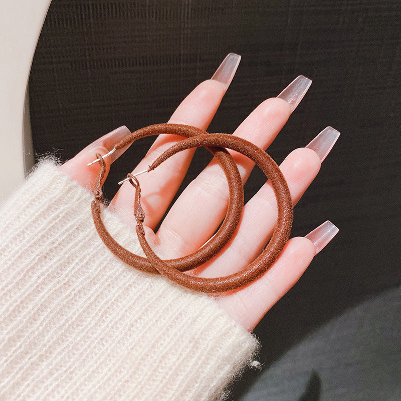 Women's Needle Coffee Color Series Design Sense Earrings