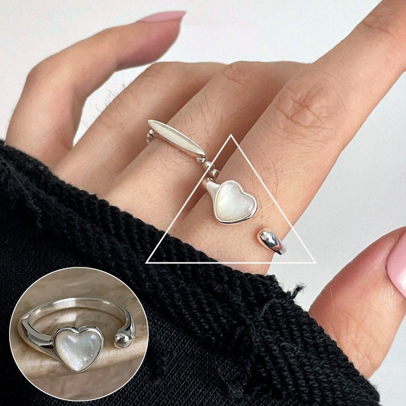 Butterfly Female Twin Elegant Personality Sier Rings