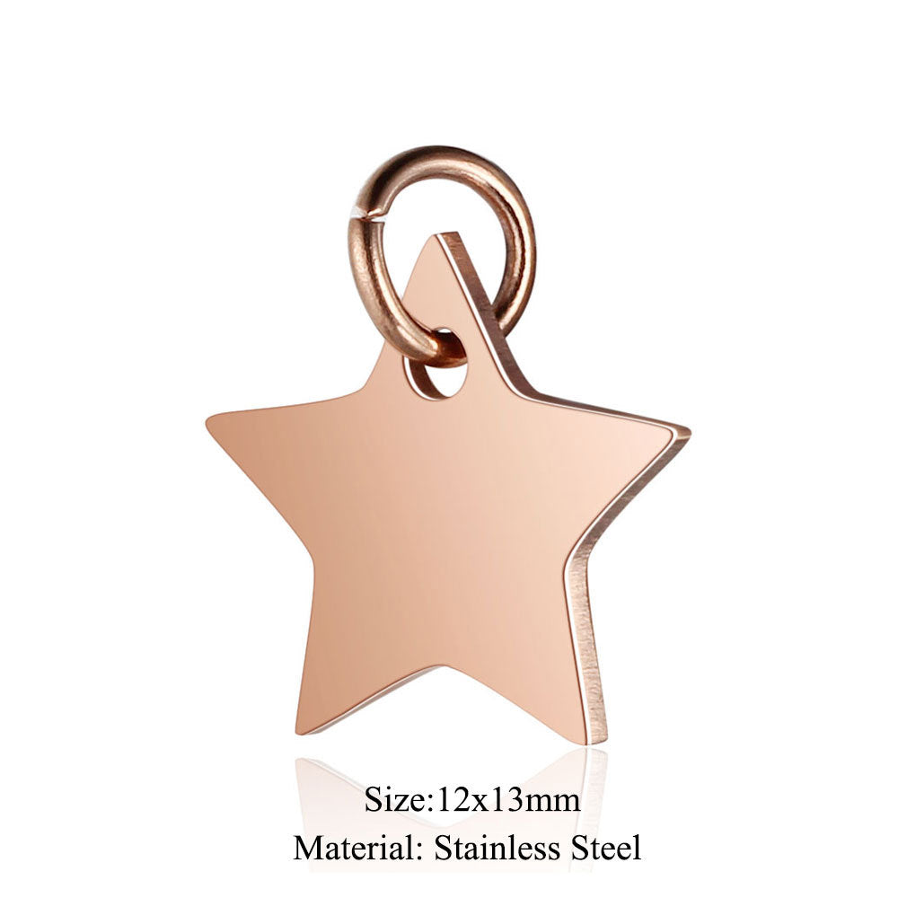 Small Five-pointed Star Elephant Cat Wings Lotus Pendants