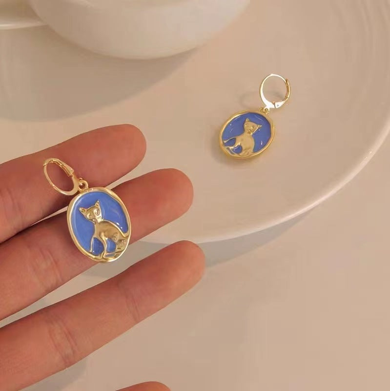 Needle Niche Love Heart Trendy Female Simple Graceful Earrings