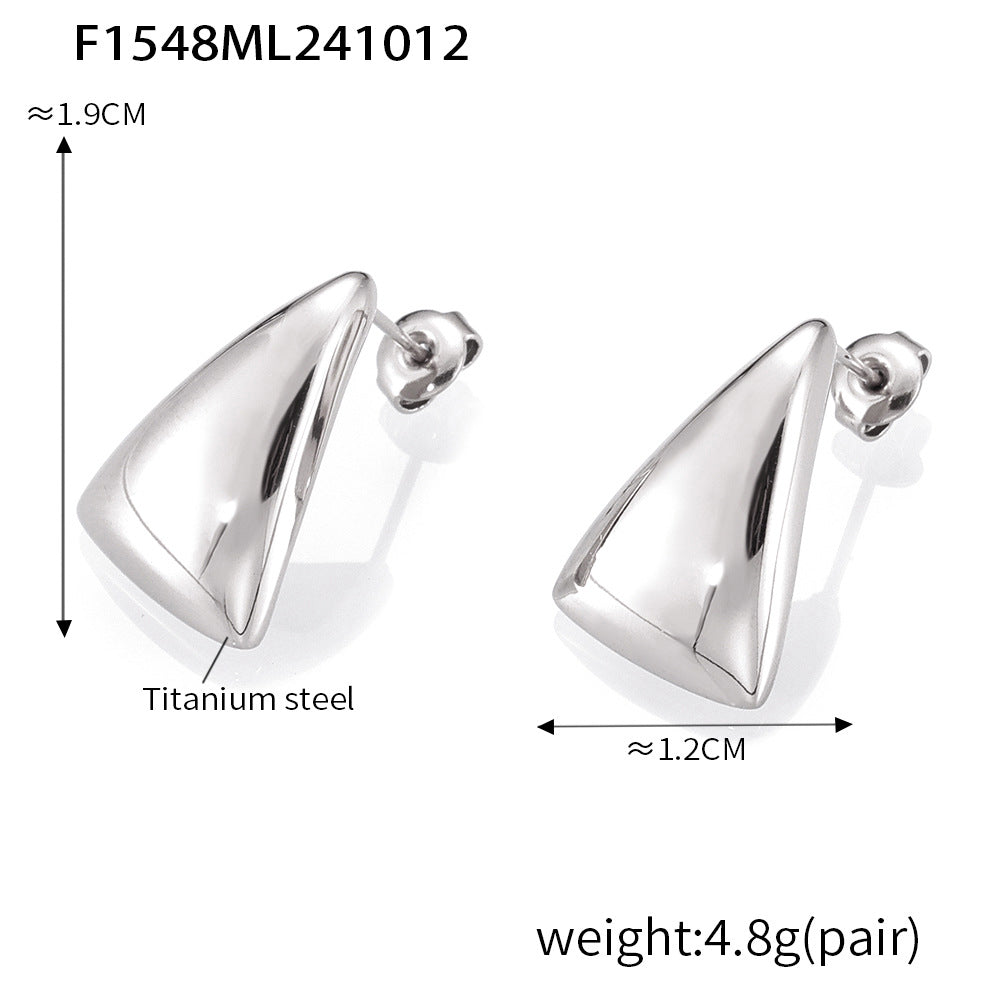Geometric Triangle Titanium Steel Ear Special Interest Light Earrings