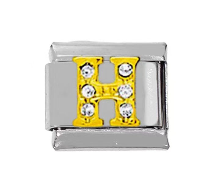 Stainless Steel Charm English Letter Module Bracelets