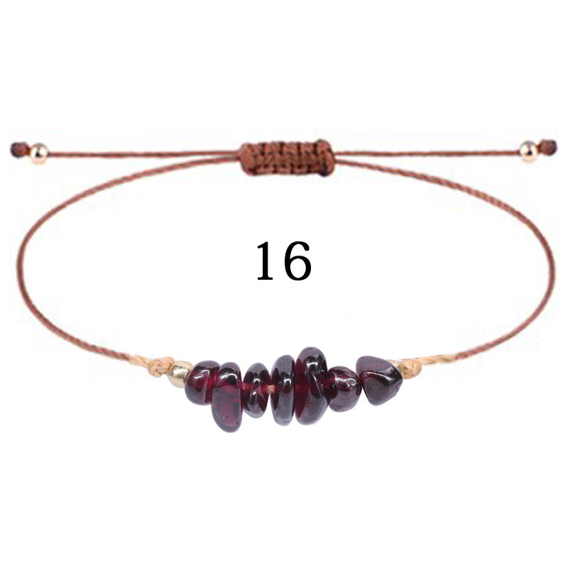 Gravel Summer Irregular Rough Stone Wax Bracelets
