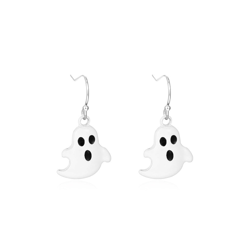 Alloy Funny Fun Ghost Pumpkin Spider Earrings