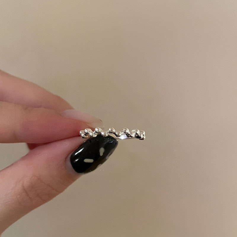 Women's Hollow Wave Geometric Open Trendy Design Rings