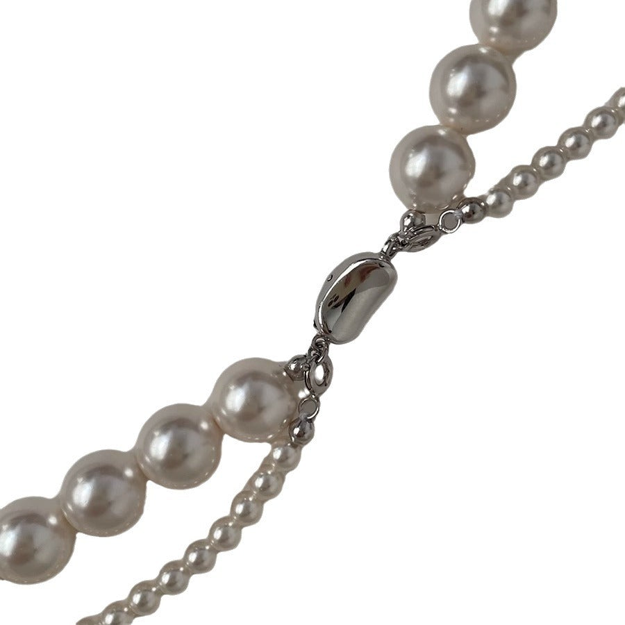 Removable Twin Pearl Vintage Casual Sweet Necklaces