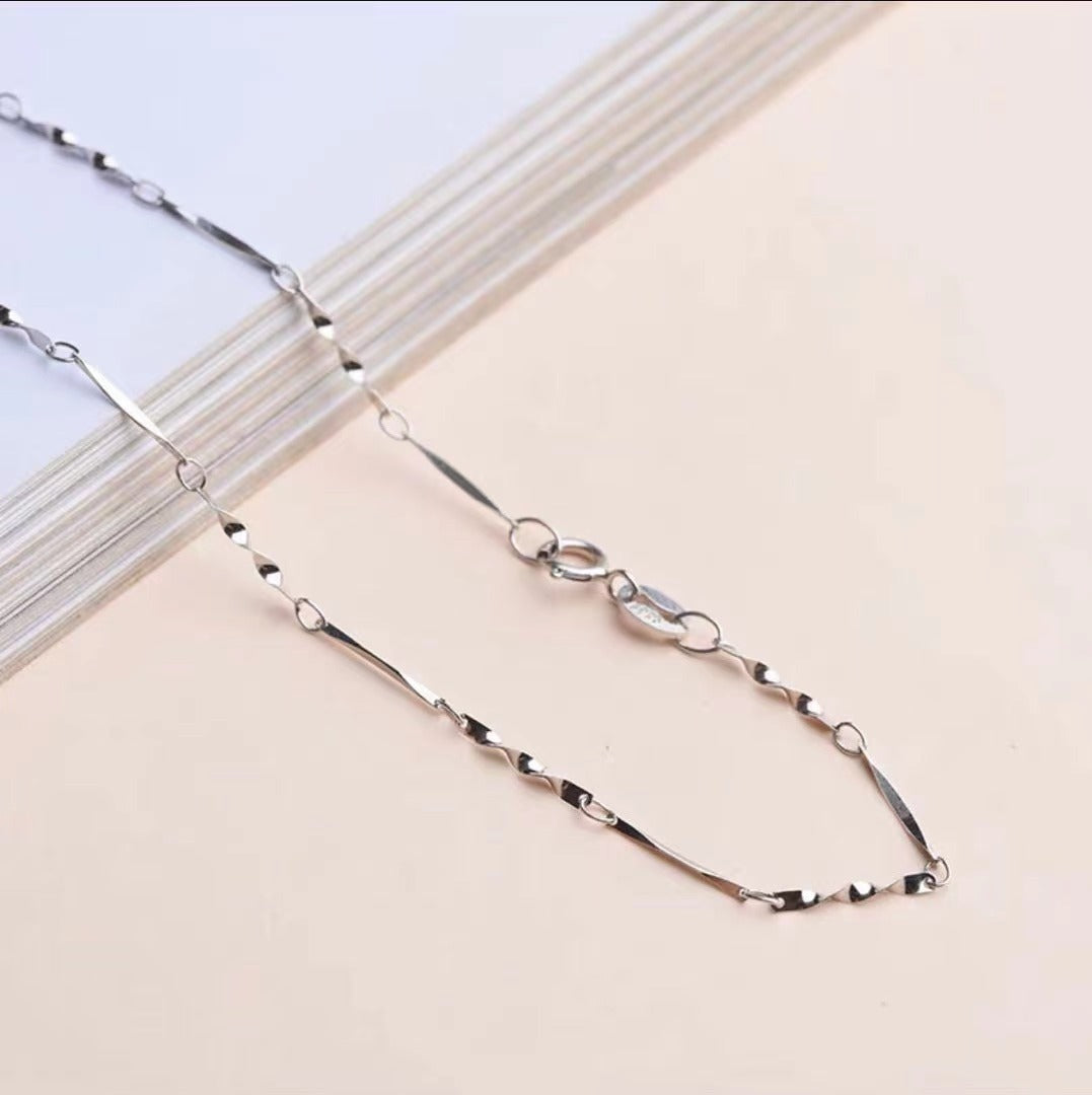 Sier Box Chain Ingot Melon Seeds Starry Necklaces