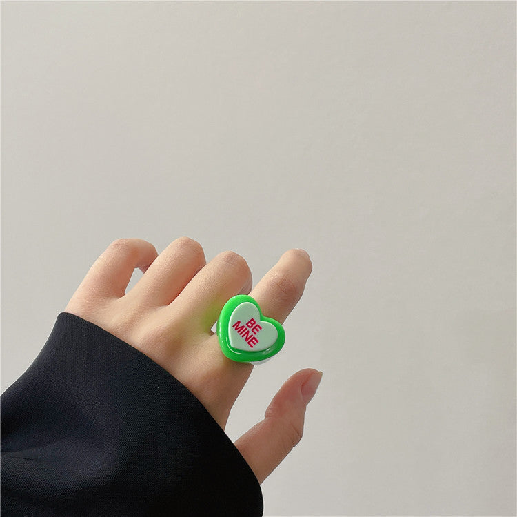 Door Color Acrylic Love Resin Letters Rings