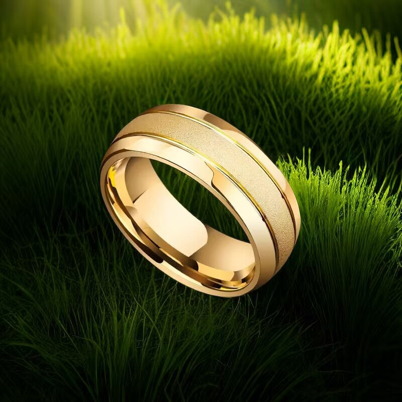 Titanium Steel Frosted Fashion Starry Handsome Rings