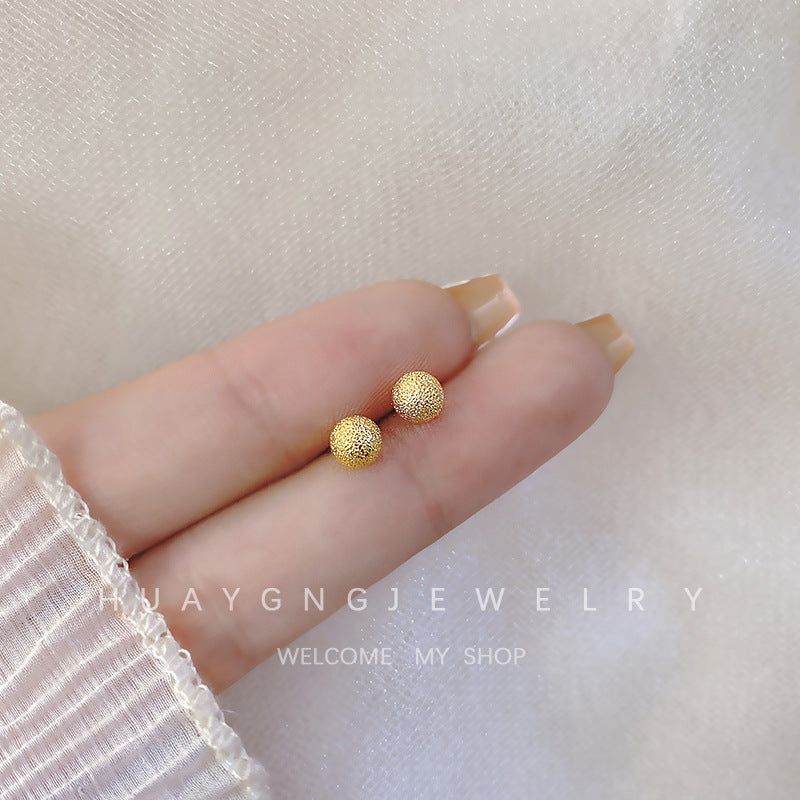 Women's Sier Needle Korean Style French Petite Retro Graceful Imitation Earrings