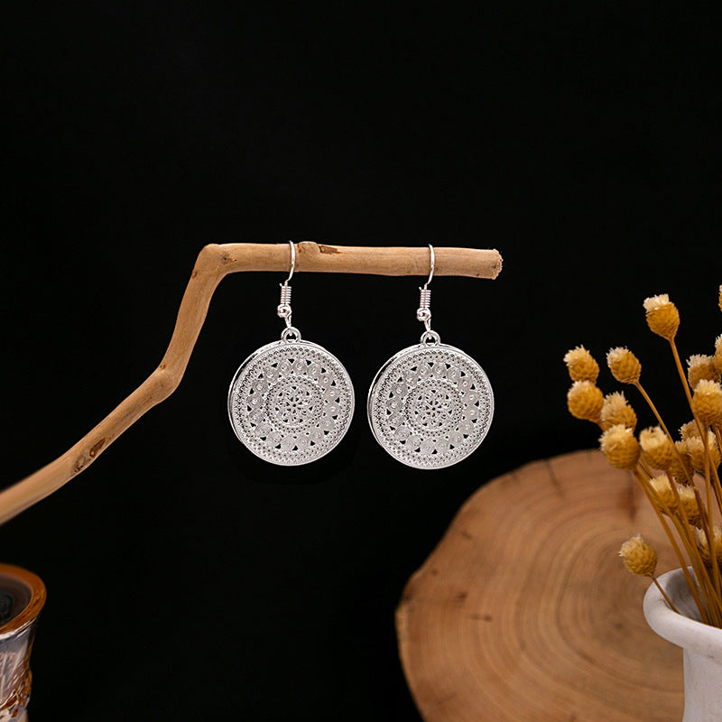 Sier Family Minority Ethnic Style Tourist Attractions Earrings