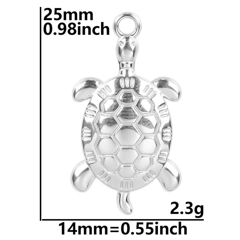 Stainless Steel Hydraulic Turtle Electroplating Ornament Necklaces
