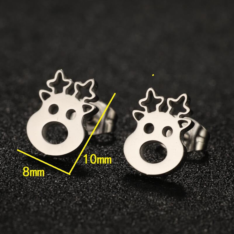 Cute Animal Female Creative Cartoon Pattern Earrings