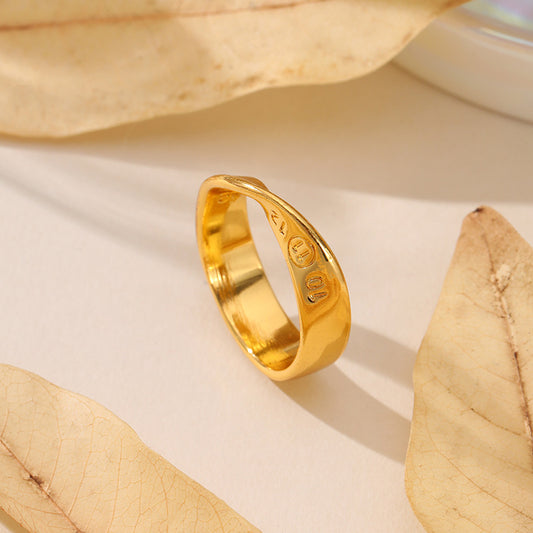 Mobius Niche Simple Fashion Personality Distressed Rings