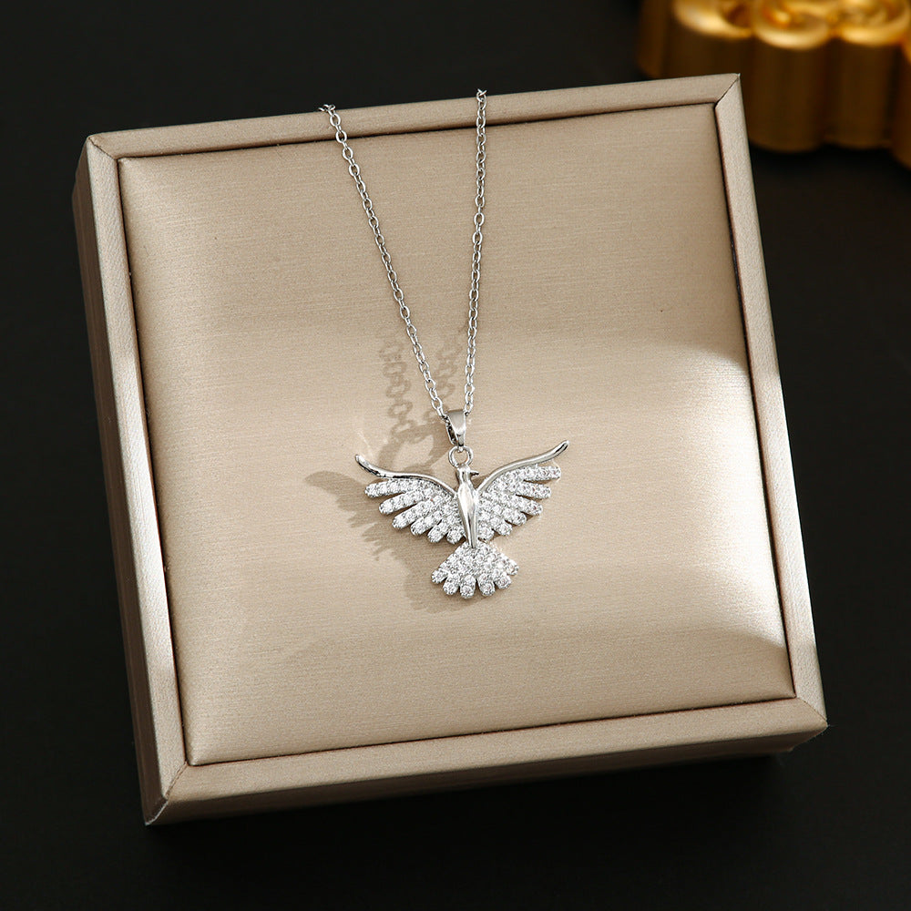 Light Luxury Titanium Steel Female Phoenix Pendants