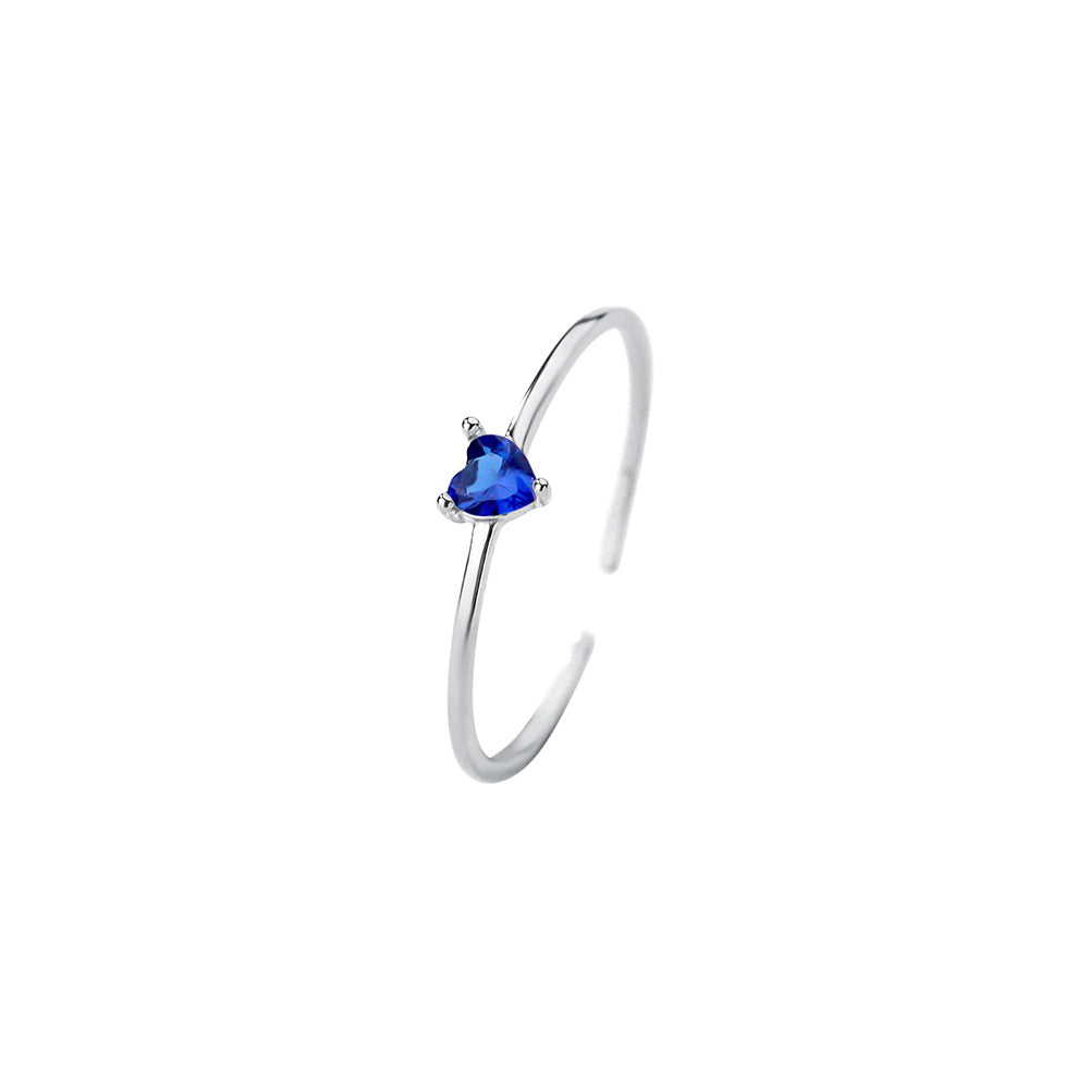 Loving Heart In Sterling Sier White Rings