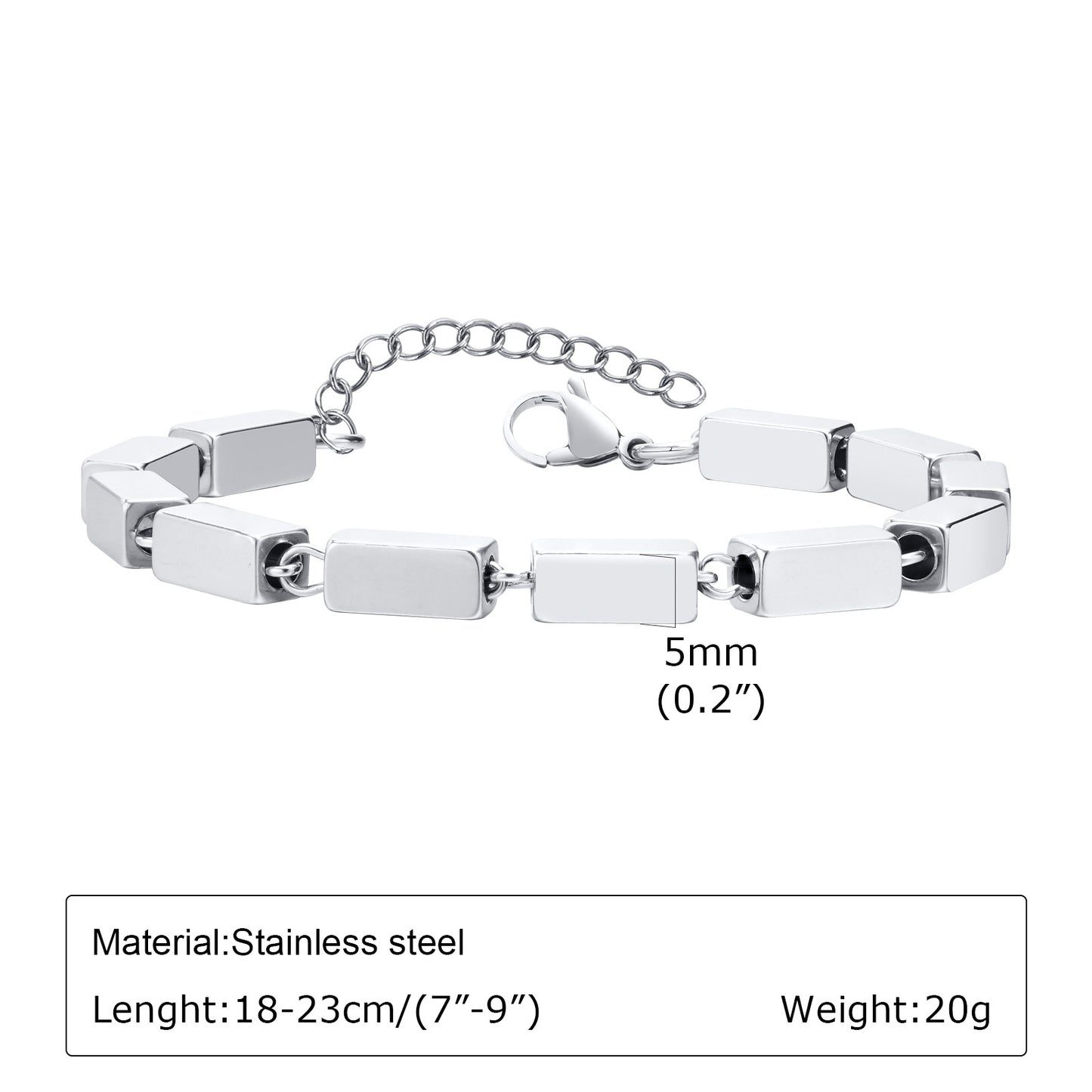 Men's Stainless Steel Handmade Chain Vintage Old Bracelets