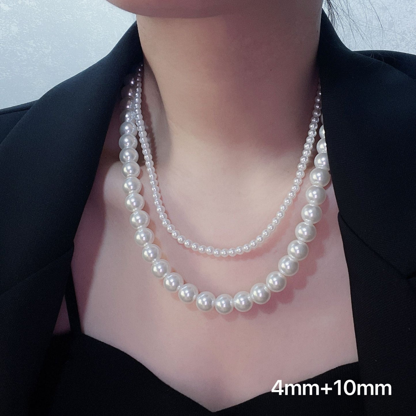 Women's Double Layer Twin High-grade Retro Home Clavicle Necklaces