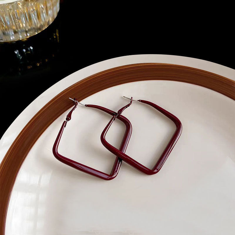 Sense Exaggerated Sier Pin Ear Female Rings