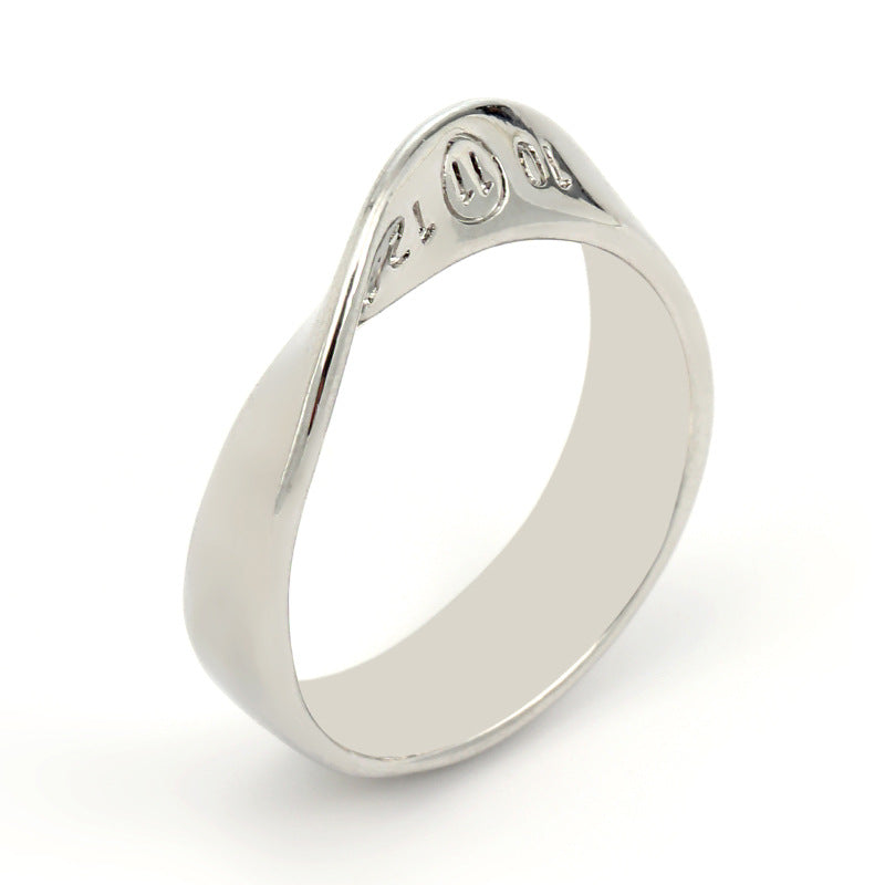 Mobius Niche Simple Fashion Personality Distressed Rings