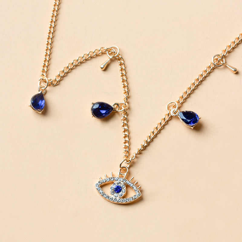 Women's European American Ornament Crystal Eye Summer Necklaces
