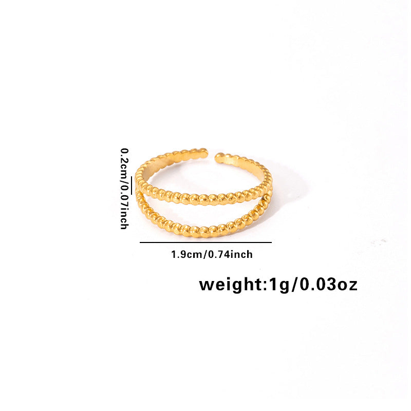 Fashion Rhinestone Zircon Open End Circle Rings