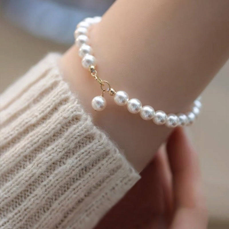 Women's Perfect Circle Pearl Simple Affordable Luxury Bracelets