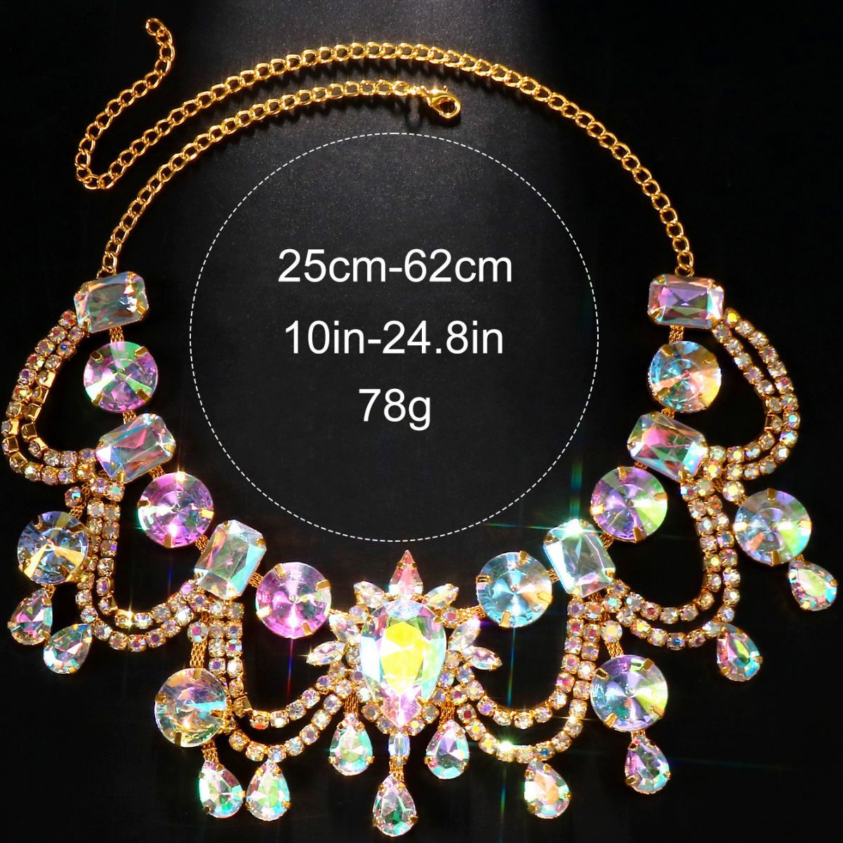 Personalized Rhinestone Eye-catching Luxury Water Drop Necklaces