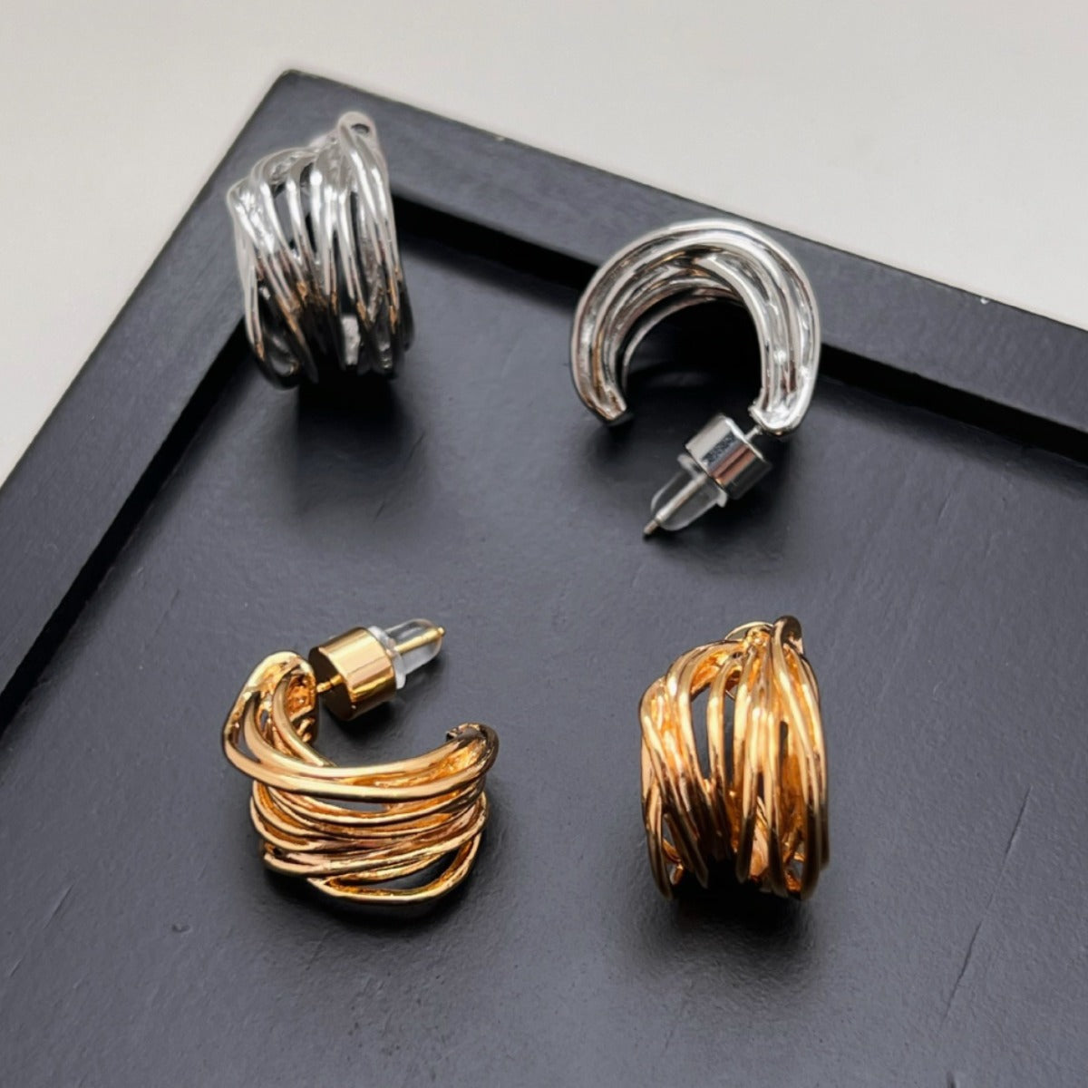 Affordable Luxury Style Shaped Niche Metal Retro Earrings