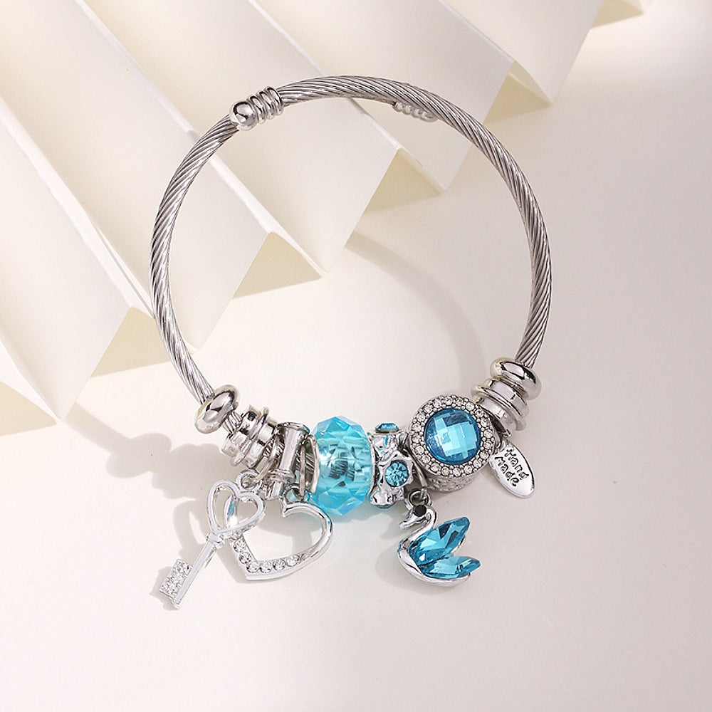 Pan Duo Swan Pull Cute Cartoon Bracelets