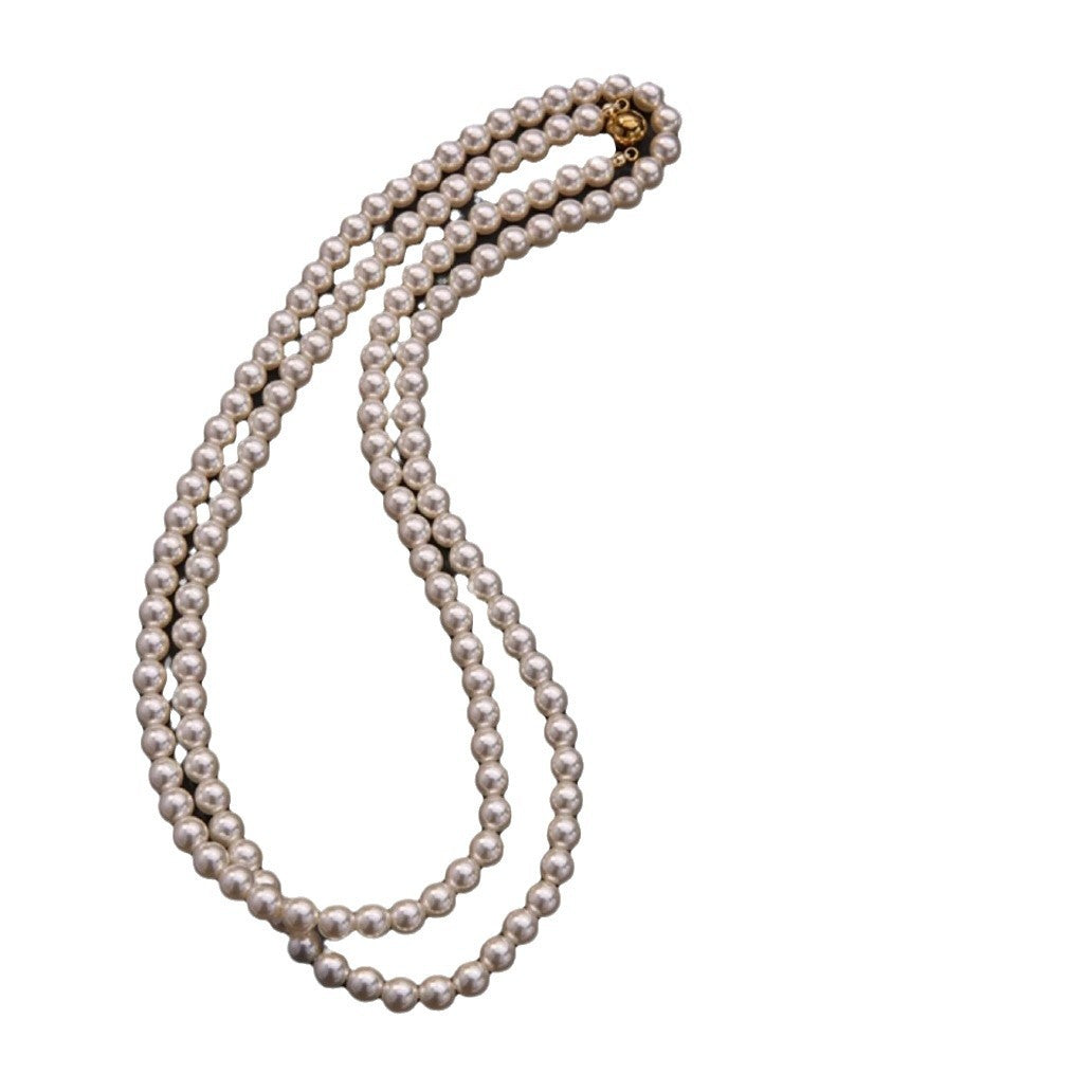 Women's Pearl Sweater Chain High-grade Long Versatile Stacked Necklaces