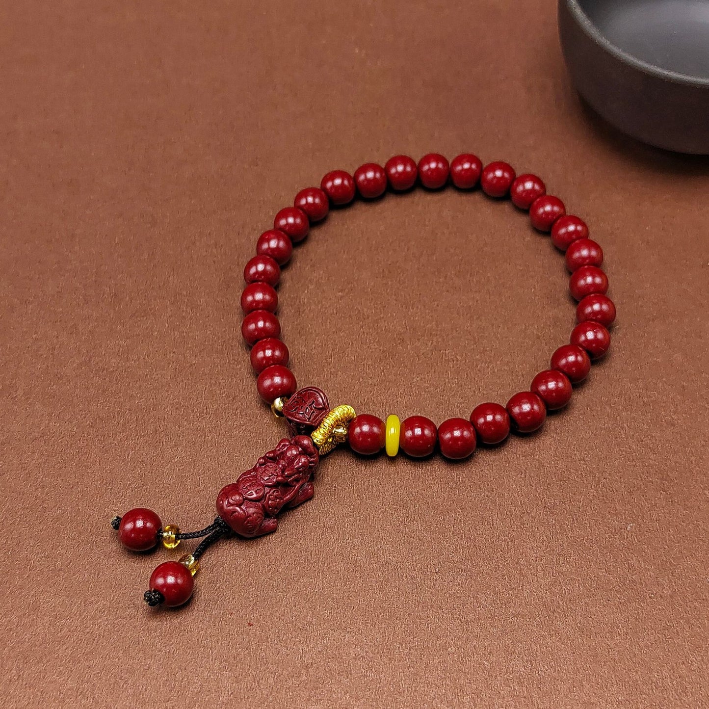 Style Cinnabar For Tassel Design Single Bracelets