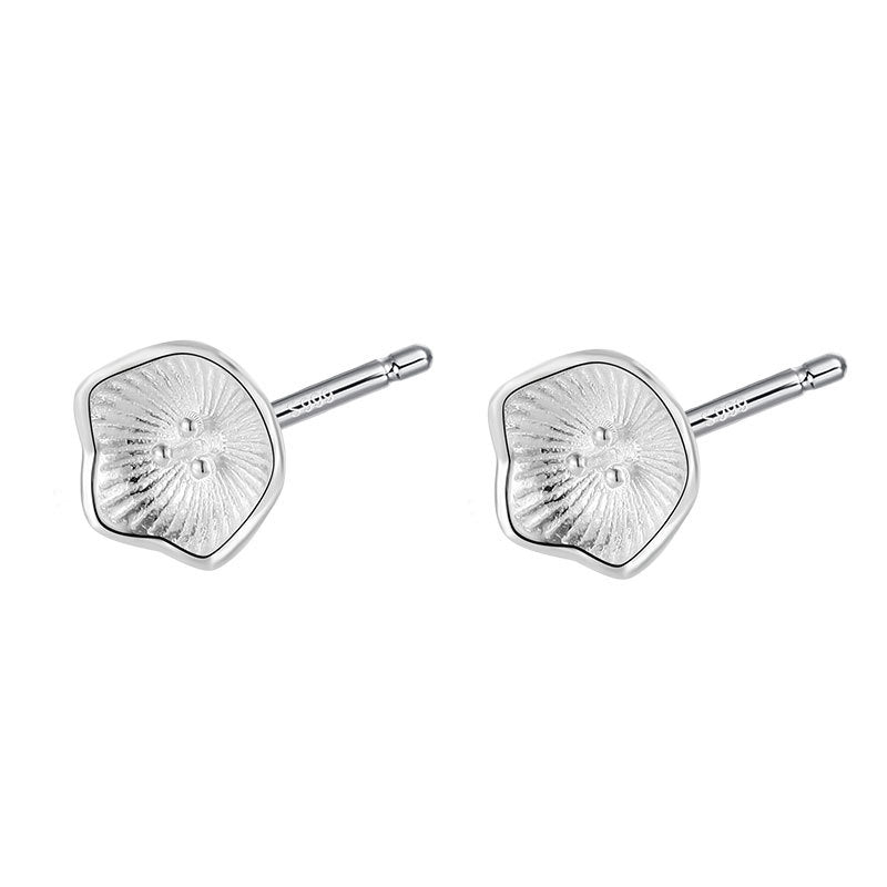 Sier Pure Flower Summer Simple Design Earrings
