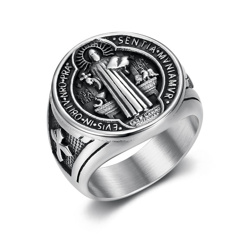 Men's Hop Titanium Steel Ornament Benedict Exorcism Rings