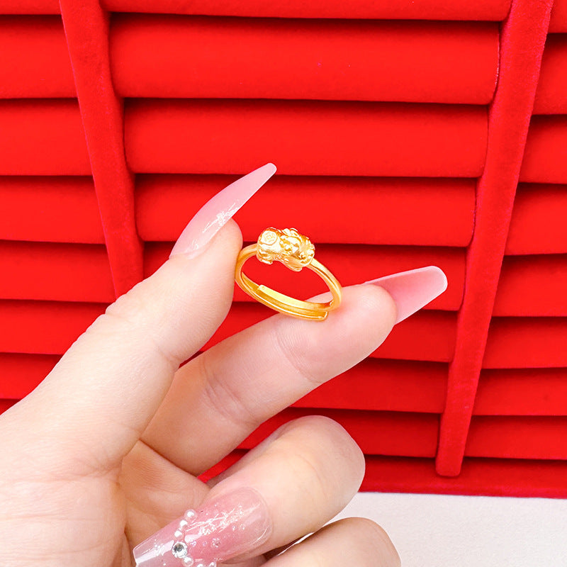 Light Luxury Design Real Bronze Open Rings