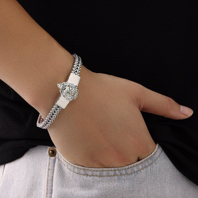 Men's Double Row Chain Magnetic Buckle Hip Bracelets