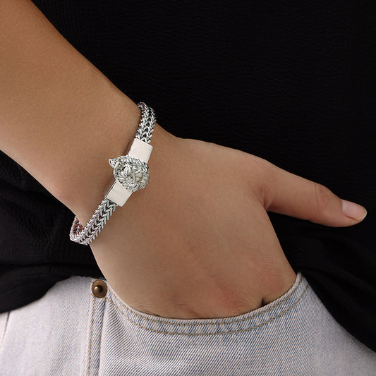 Men's Double Row Chain Magnetic Buckle Hip Bracelets