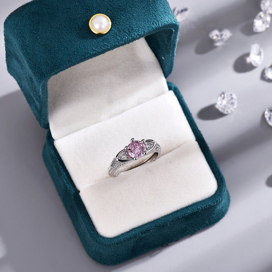 For Sweet Cool Pink Niche Female Rings