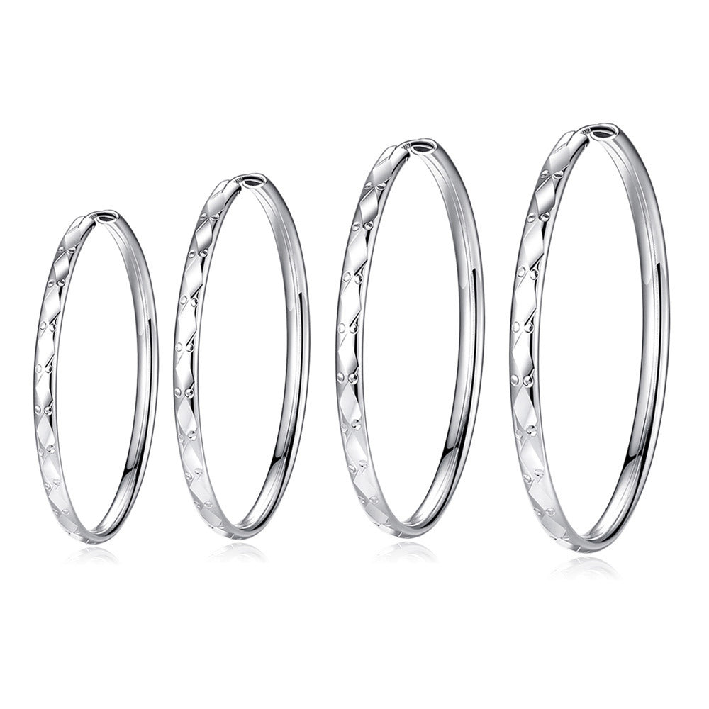 Graceful Bead Big Ear Slimming High-grade Earrings