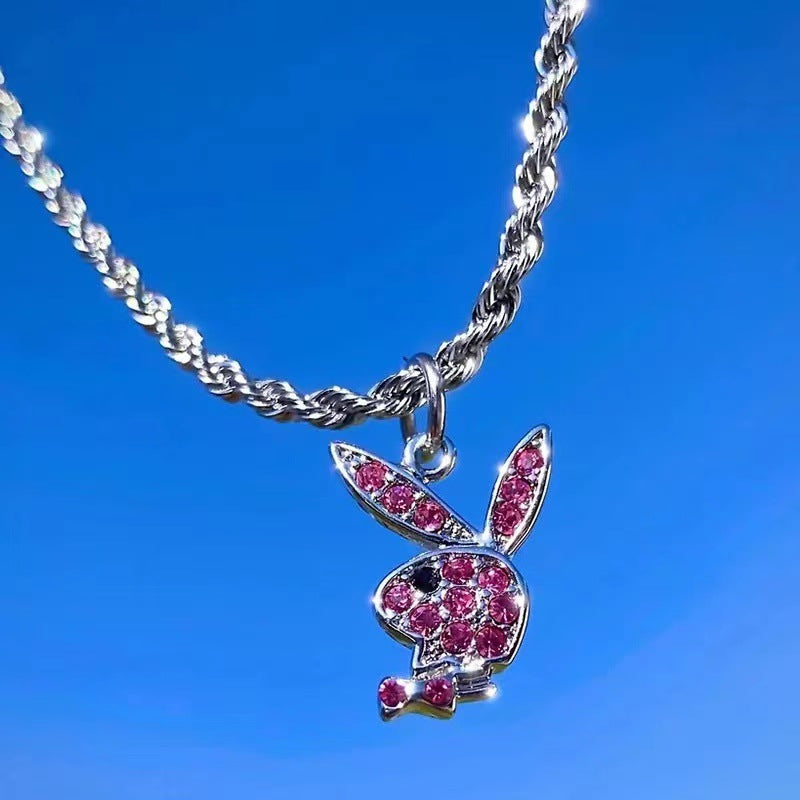 Steel Rabbit Hip Hop Fashion Personality Necklaces