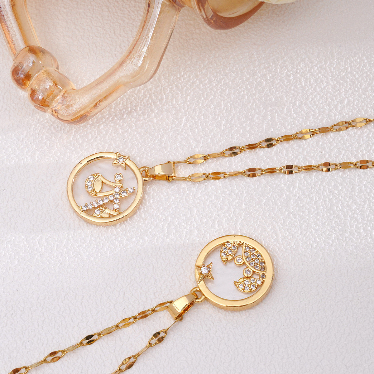 Women's Fashion Twee Constellations Design High-grade Real Gold Necklaces