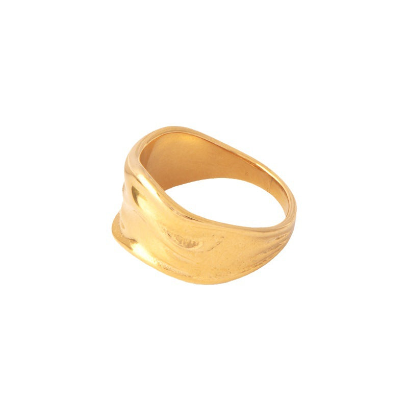 Geometric Irregular Eye-catching Niche Titanium Steel Do Rings