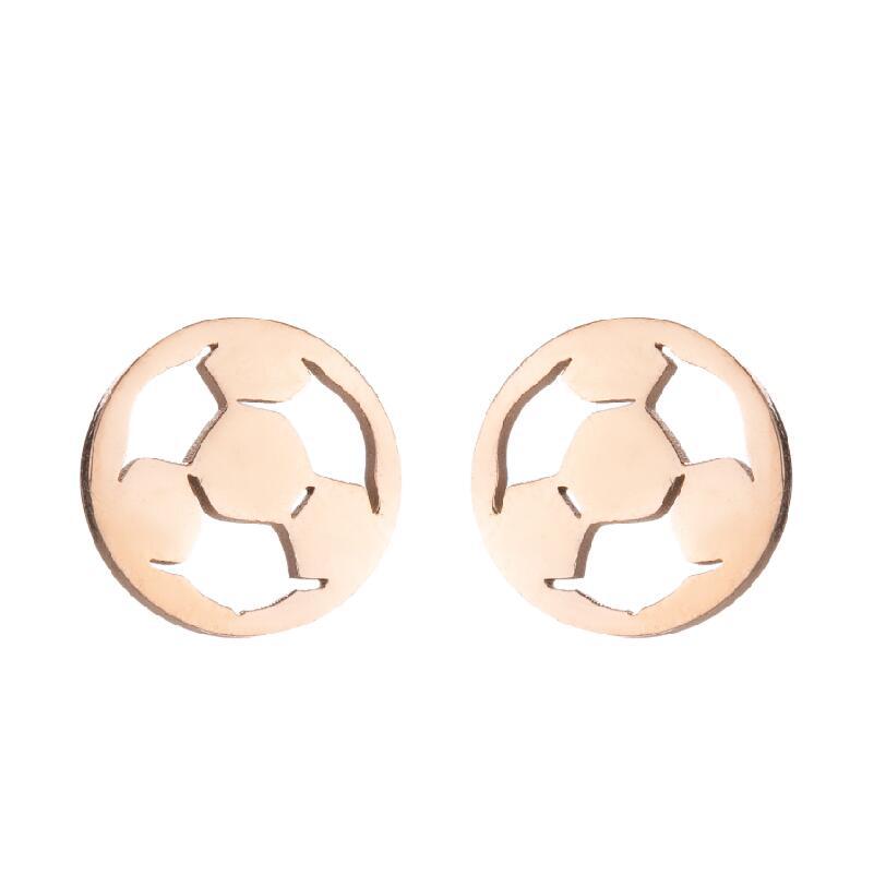 Retro Sports Olive Football Series Female Earrings